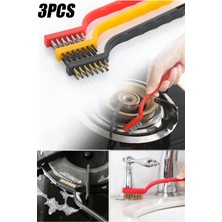 Kiesa 3'lü Set Tel Fırça Yağ Kir Pas Sökücü Temizlik Seti Airfryer Fırın Ocak Lavabo Tava Temizlik Fırçası