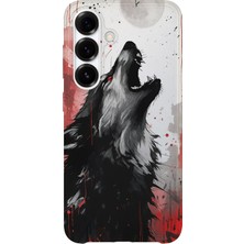 Karsu Design Samsung Galaxy A56 Uyumlu Baskılı Şeffaf Telefon Kılıfı | Koleksiyon: Grey Wolf Turkish Symbol