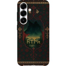Karsu Design Samsung Galaxy A32 Uyumlu Baskılı Şeffaf Telefon Kılıfı | Koleksiyon: Göktürk Inscriptions