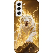 Karsu Design Samsung Galaxy S22 Uyumlu Baskılı Şeffaf Telefon Kılıfı | Koleksiyon: Tiger Energy