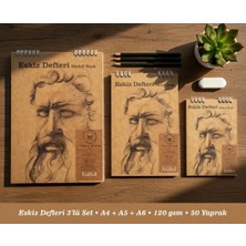 Pagos Yayıncılık A4-A5-A6 3'lü Set Eskiz Defteri Sketch Book