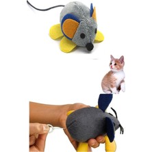 Kiesa Hareketli Titreşimli Fare Kedi Oyuncağı Çek Bırak Hareketli Kurmalı Fare