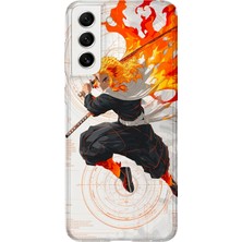 Karsu Design Samsung Galaxy S21 Uyumlu Baskılı Şeffaf Telefon Kılıfı | Koleksiyon: Anime Style 1