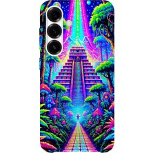Karsu Design Samsung Galaxy A72 Uyumlu Baskılı Şeffaf Telefon Kılıfı | Koleksiyon: Vaporwave Retro