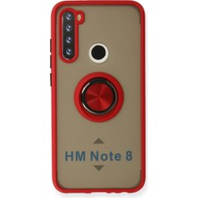 Sylar Redmi Note 8 Kılıf Montreal Yüzüklü Silikon Kapak - Kırmızı