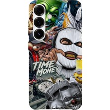 Karsu Design Samsung Galaxy A35 Uyumlu Baskılı Şeffaf Telefon Kılıfı | Koleksiyon: Drip Art