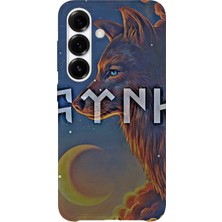 Karsu Design Samsung Galaxy A25 Uyumlu Baskılı Şeffaf Telefon Kılıfı | Koleksiyon: Grey Wolf Turkish Symbol