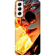 Karsu Design Samsung Galaxy S21 Uyumlu Baskılı Şeffaf Telefon Kılıfı | Koleksiyon: Anime Style 1