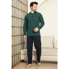 Enisena Erkek %100 Pamuklu Pijama Takımı-Robalı ve 3 DÜĞMELI-12489