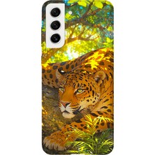 Karsu Design Samsung Galaxy S21 Uyumlu Baskılı Şeffaf Telefon Kılıfı | Koleksiyon: Jungle Wildlife