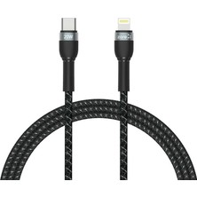 Maks Technology Siyah Shira Serisi Type-C To Lightning Pd Kablo 1 Metre-​mkst