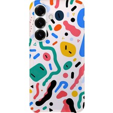 Karsu Design Samsung Galaxy A23 Uyumlu Baskılı Şeffaf Telefon Kılıfı | Koleksiyon: Minimal Geometric Patterns