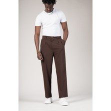Akçaylar Çift Pileli Arka Beli Lastikli Geniş Paça Baggy Yazlık Kumaş Pantolon