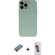 İlk El Grup Ieg™ iPhone 13 Pro Max Kılıf Ahenk Serisi - Siyah Joko 5d Cam + Mor Metal Kamera Lens Koruma Cam