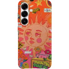 Karsu Design Samsung Galaxy A36 Uyumlu Baskılı Şeffaf Telefon Kılıfı | Koleksiyon: Boho Sun And Moon