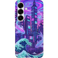 Karsu Design Samsung Galaxy A35 Uyumlu Baskılı Şeffaf Telefon Kılıfı | Koleksiyon: Vaporwave Retro