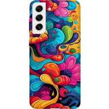 Karsu Design Samsung Galaxy S22 Plus Uyumlu Baskılı Şeffaf Telefon Kılıfı | Koleksiyon: Abstract Color Splash