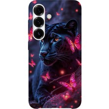 Karsu Design Samsung Galaxy A55 Uyumlu Baskılı Şeffaf Telefon Kılıfı | Koleksiyon: Minimal Black Panther