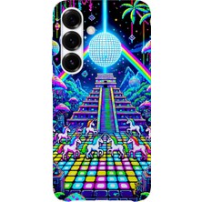 Karsu Design Samsung Galaxy A05S Uyumlu Baskılı Şeffaf Telefon Kılıfı | Koleksiyon: Vaporwave Retro