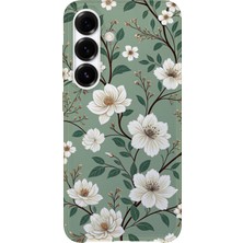 Karsu Design Samsung Galaxy S24 Uyumlu Baskılı Şeffaf Telefon Kılıfı | Koleksiyon: Boho Floral