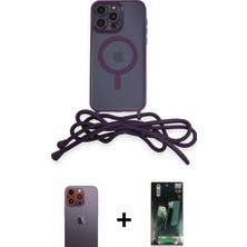 İlk El Grup Ieg™ iPhone 12 Pro Max Kılıf Eksen Özel Seri - Şeffaf 360 Full Body Arka Koruyucu + Turuncu Neon Fosforlu Kamera Lens