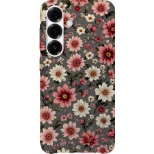 Karsu Design Samsung Galaxy S24 Uyumlu Baskılı Şeffaf Telefon Kılıfı | Koleksiyon: Boho Floral