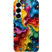 Karsu Design Samsung Galaxy A57 Uyumlu Baskılı Şeffaf Telefon Kılıfı | Koleksiyon: Abstract Color Splash
