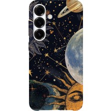 Karsu Design Samsung Galaxy S24 Fe Uyumlu Baskılı Şeffaf Telefon Kılıfı | Koleksiyon: Moon Phases