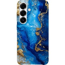 Karsu Design Samsung Galaxy S23 Fe Uyumlu Baskılı Şeffaf Telefon Kılıfı | Koleksiyon: Marble And Gold Luxury