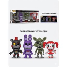Seyuse Five Nights At Freddy's Pop Fnaf 4lü Set Lefty/ Bonnie / Phantom Foxy / Baby 12 cm Figürler