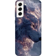 Karsu Design Samsung Galaxy S22 Uyumlu Baskılı Şeffaf Telefon Kılıfı | Koleksiyon: Alpha Wolf