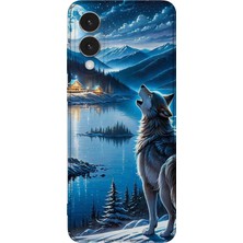 Karsu Design Samsung Galaxy S25 Edge Uyumlu Baskılı Şeffaf Telefon Kılıfı | Koleksiyon: Alpha Wolf