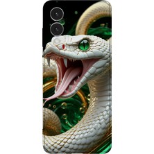 Karsu Design Samsung Galaxy S25 Edge Uyumlu Baskılı Şeffaf Telefon Kılıfı | Koleksiyon: Aesthetic Snake