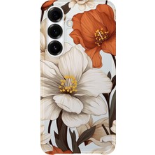 Karsu Design Samsung Galaxy A57 Uyumlu Baskılı Şeffaf Telefon Kılıfı | Koleksiyon: Vintage Floral