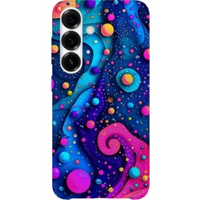 Karsu Design Samsung Galaxy A72 Uyumlu Baskılı Şeffaf Telefon Kılıfı | Koleksiyon: Abstract Color Splash