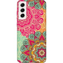 Karsu Design Samsung Galaxy S21 Plus Uyumlu Baskılı Şeffaf Telefon Kılıfı | Koleksiyon: Mandala Art