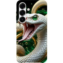 Karsu Design Samsung Galaxy A54 Uyumlu Baskılı Şeffaf Telefon Kılıfı | Koleksiyon: Aesthetic Snake