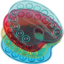 Ark Şeffaf Renkli  Plastik Resim Paleti Ekonomik