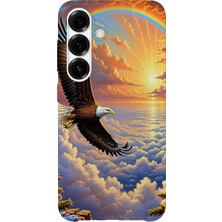 Karsu Design Samsung Galaxy A33 Uyumlu Baskılı Şeffaf Telefon Kılıfı | Koleksiyon: Freedom Eagle