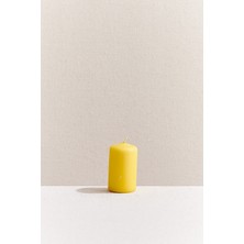 Paşabahçe Sarı Silindir Mum 8x5 cm - 1 Adet