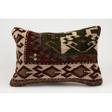 Kilim Wholesale El Yapımı Eski Kilimden Yapılmış Vintage Kırlent Kılıfı, Yün, 40X60 cm