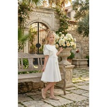 Pina Kids Kız Çocuk Güllü Kısa Kollu Elbise ELB2014