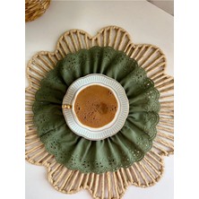 Nurgita Home Fisto Fırfırlı Kahve Sunum Peçetesi & Sunumluk & Bardak Altlığı & Kokteyl Peçetesi ( 1 Adet )