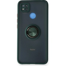 Sylar Redmi 9c Kılıf Montreal Yüzüklü Silikon Kapak - Yeşil