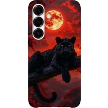Karsu Design Samsung Galaxy S24 Fe Uyumlu Baskılı Şeffaf Telefon Kılıfı | Koleksiyon: Minimal Black Panther