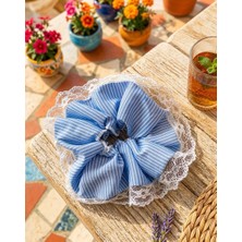 Kokoş Mavi Çizgili Pinstrest Model Simit Toka