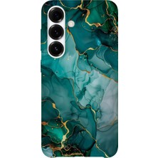 Karsu Design Samsung Galaxy S25 Uyumlu Baskılı Şeffaf Telefon Kılıfı | Koleksiyon: Marble And Gold Luxury