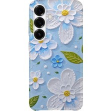 Karsu Design Samsung Galaxy S23 Fe Uyumlu Baskılı Şeffaf Telefon Kılıfı | Koleksiyon: Pastel Flower Patterns