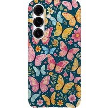 Karsu Design Samsung Galaxy S24 Uyumlu Baskılı Şeffaf Telefon Kılıfı | Koleksiyon: Butterfly Aesthetic