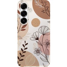 Karsu Design Samsung Galaxy A14 Uyumlu Baskılı Şeffaf Telefon Kılıfı | Koleksiyon: Minimal Floral Line Art